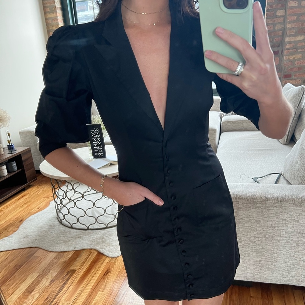 Danielle Bernstein x MACYS black blazer dress